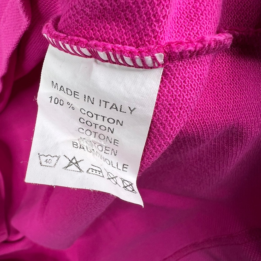 Etro Milano Polo Shirt Mens Large Pink Plaid Contrast Collar Pique Made in Italy - Picture 8 of 10